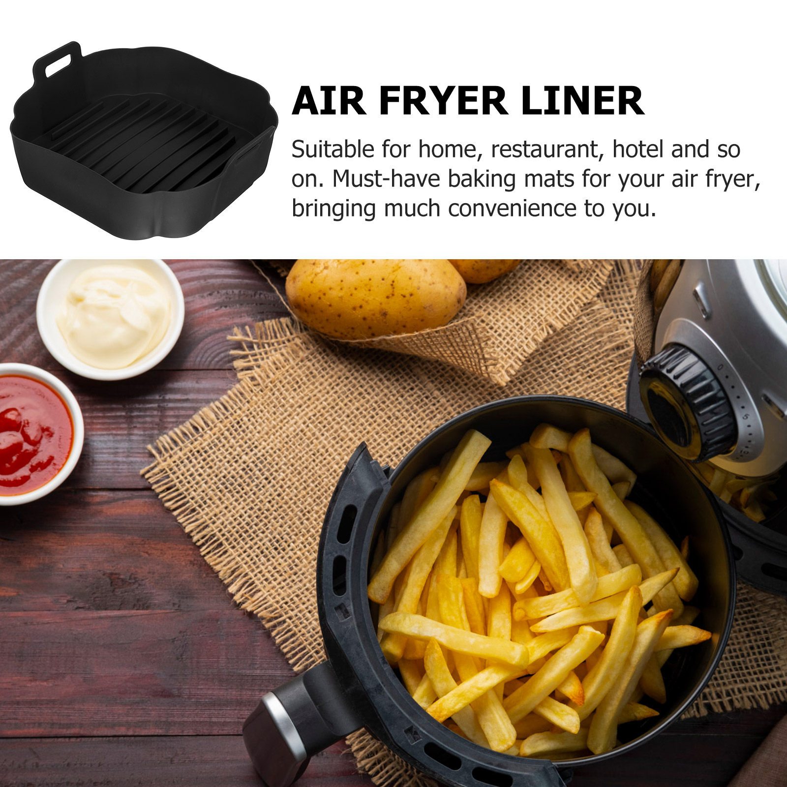Air Fryer Silicone Liner Reusa - Heat Mat Silicone 评论和价格